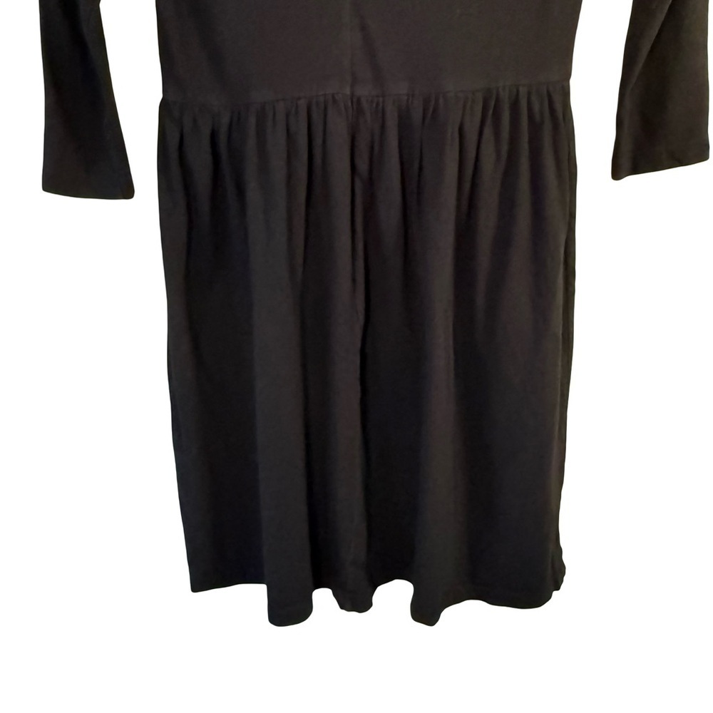 ASOS Black Lace 3/4 Length Sleeve Dress Lace Yoke Size 4 Cottagecore Romantic - Picture 11 of 11